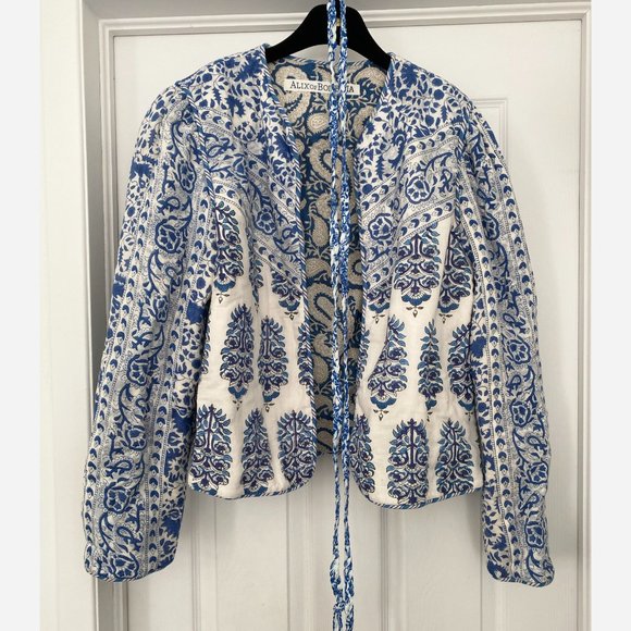 Alix of Bohemia "Hudson" Printed Jacket in Blue, size Medium - Picture 2 of 7